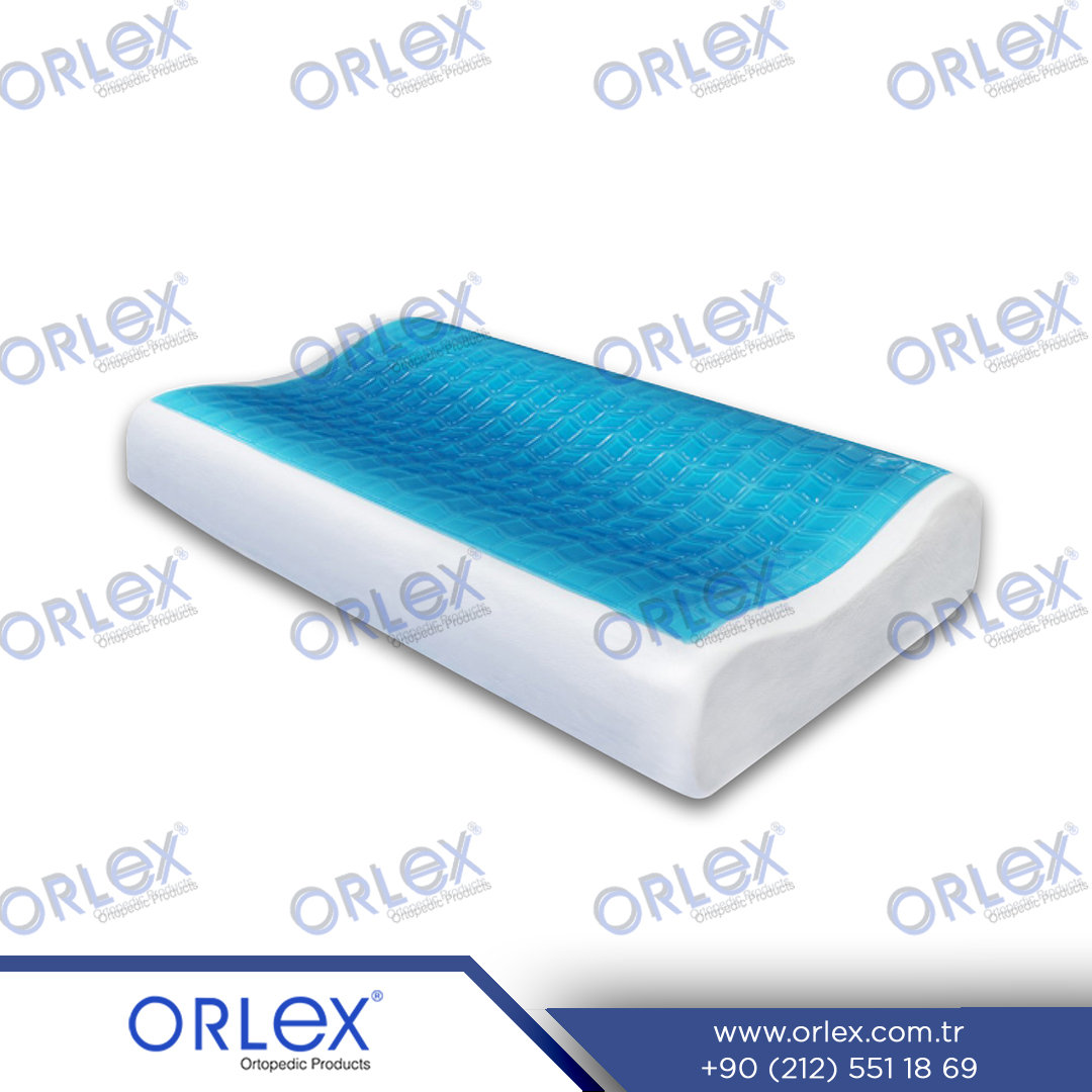 ORLEX ORTOPEDİK YASTIK VİSKO BOYUN DESTEKLİ JELLİ YASTIK Medikal Yastık orx-y1203